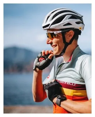 Maglia Castelli A Blocco a manica corta Verde/Arancio