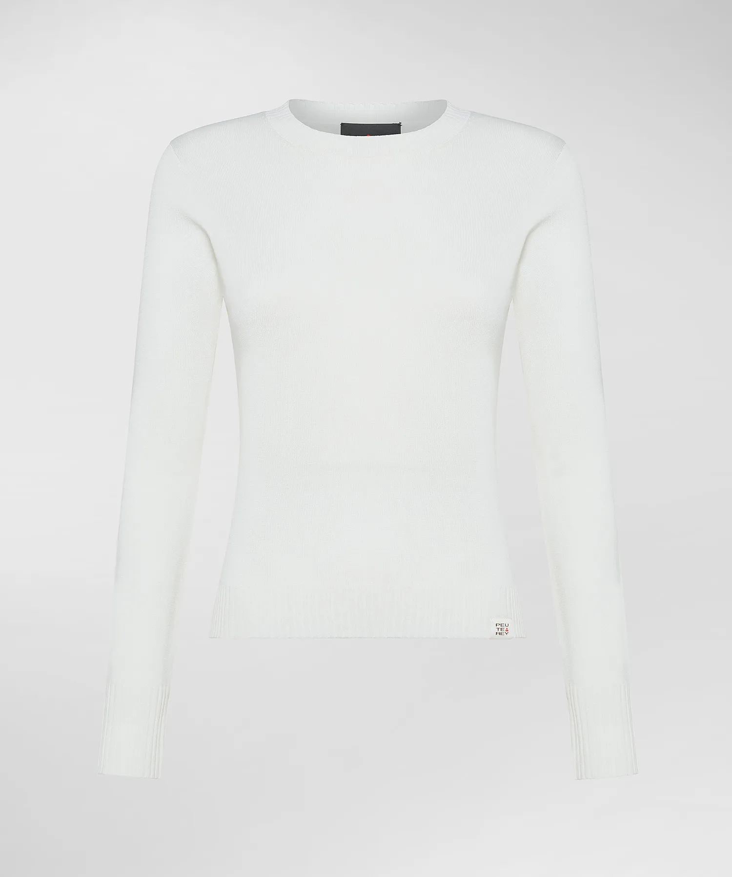 Maglia paricollo con polsini a contrasto