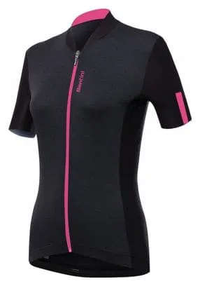 Maglia Santini Gravel donna a manica corta Nero