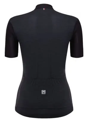 Maglia Santini Gravel donna a manica corta Nero