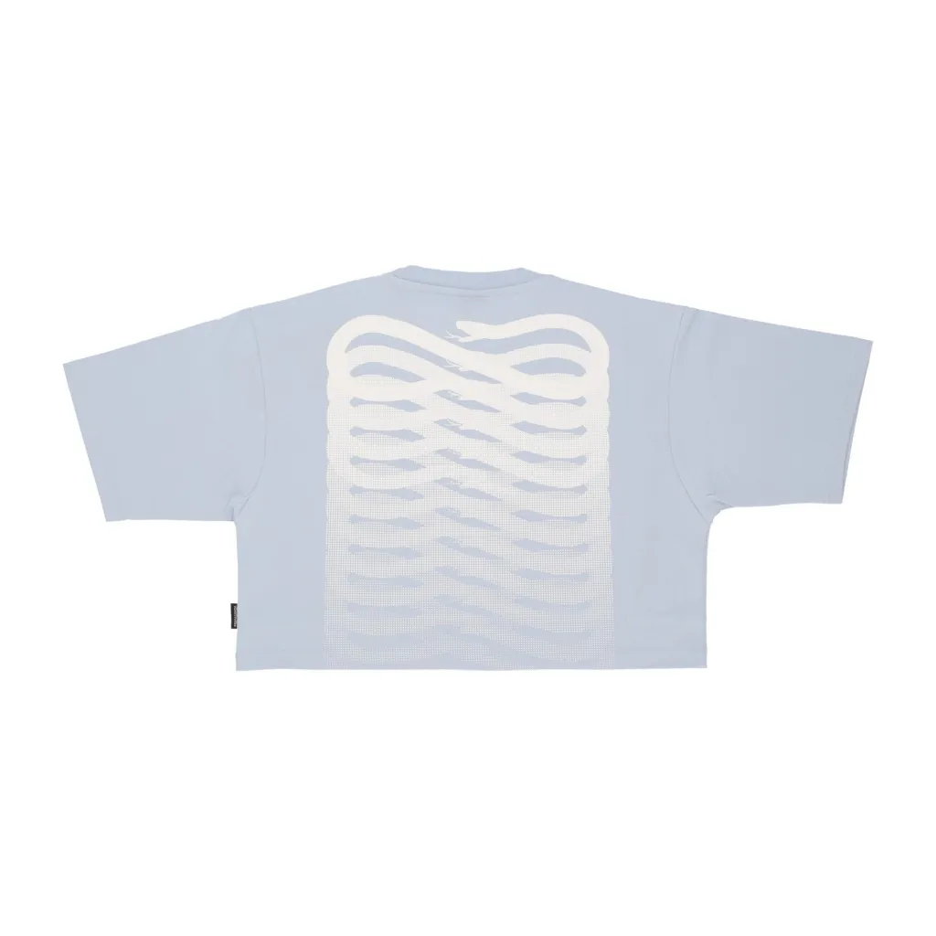 maglietta corta donna w ribs crop top tee SKY