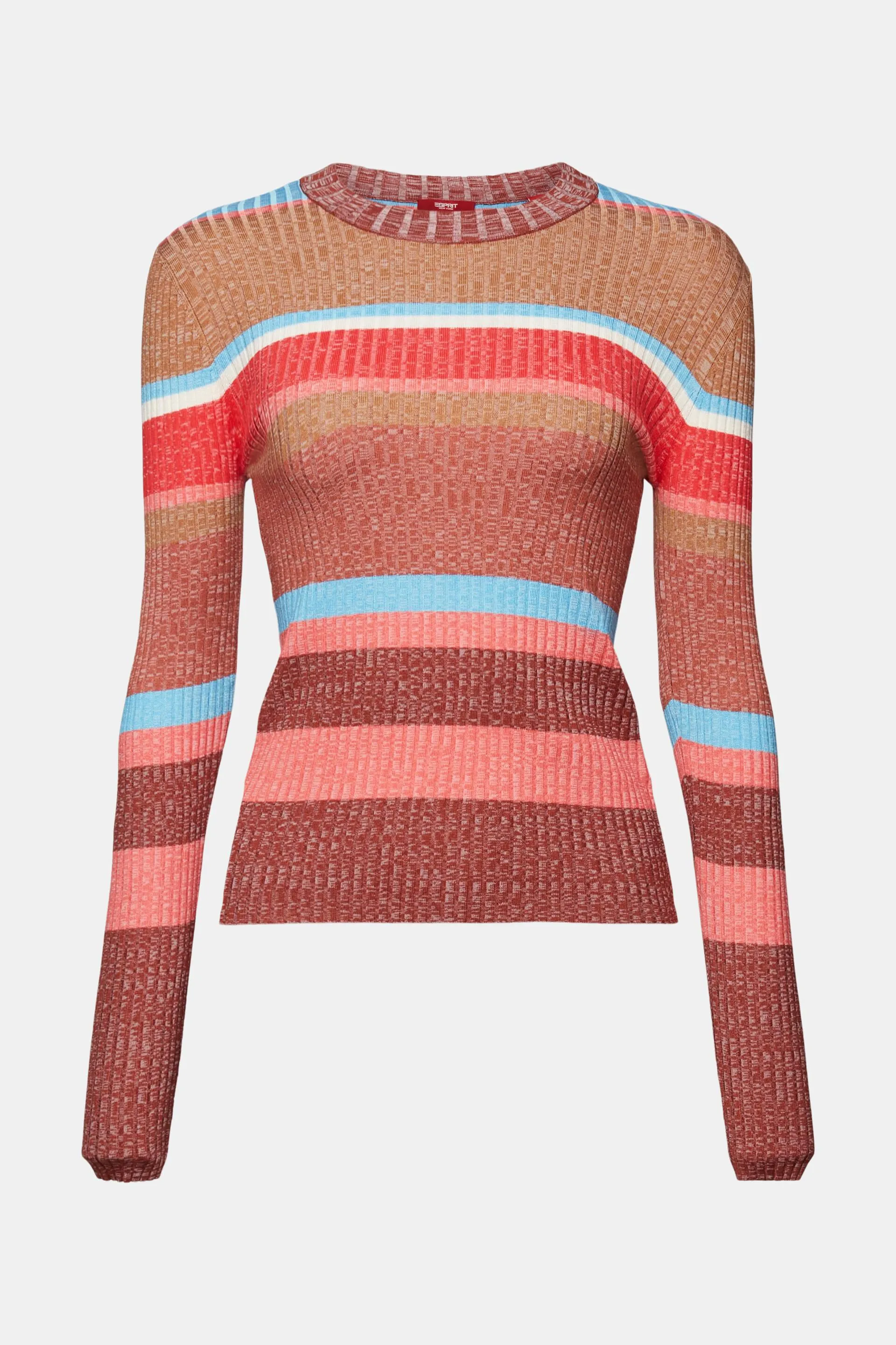 Maglione a righe in maglia a coste, LENZING™ ECOVERO™