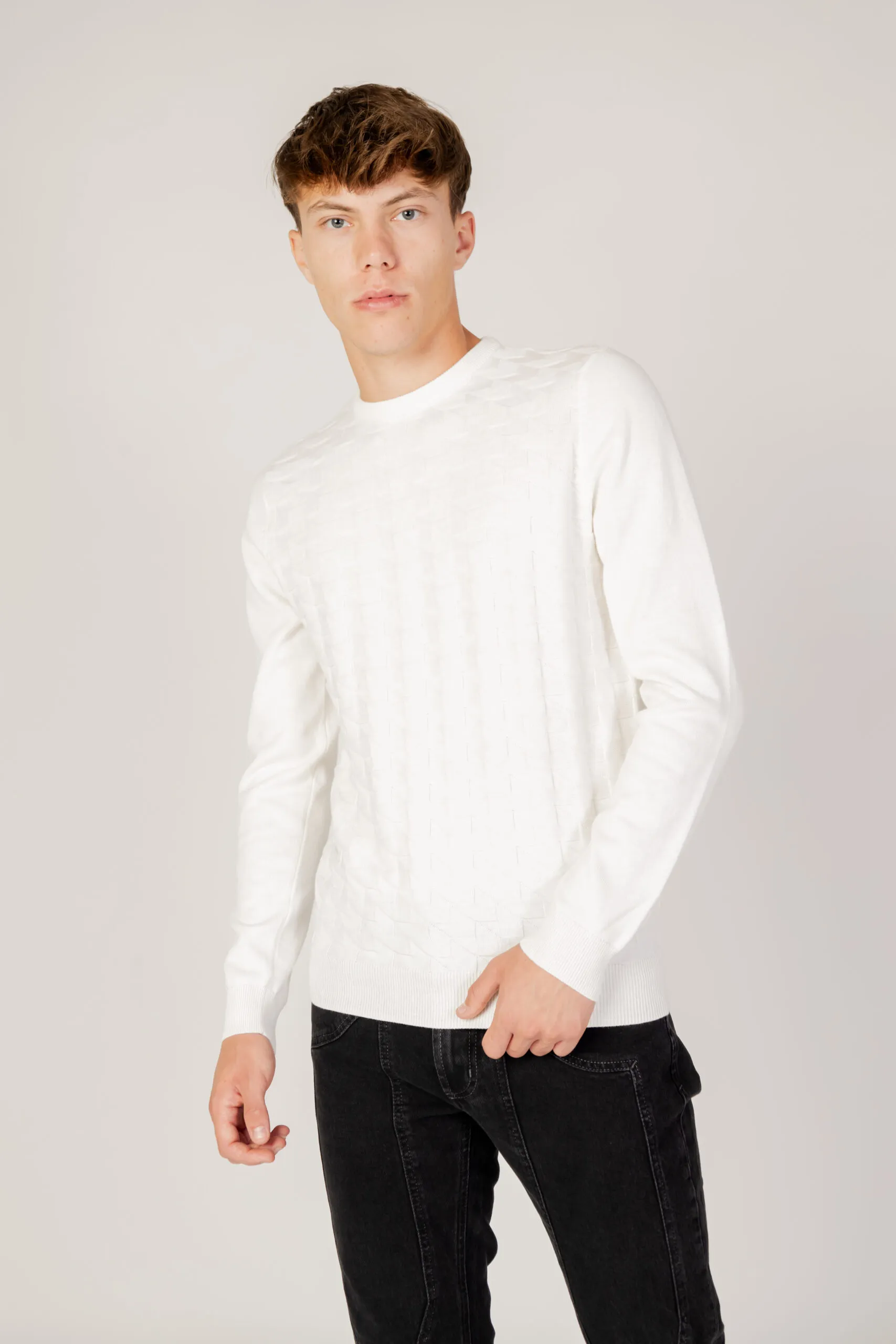 Maglione Antony Morato regular fit in filato Crema