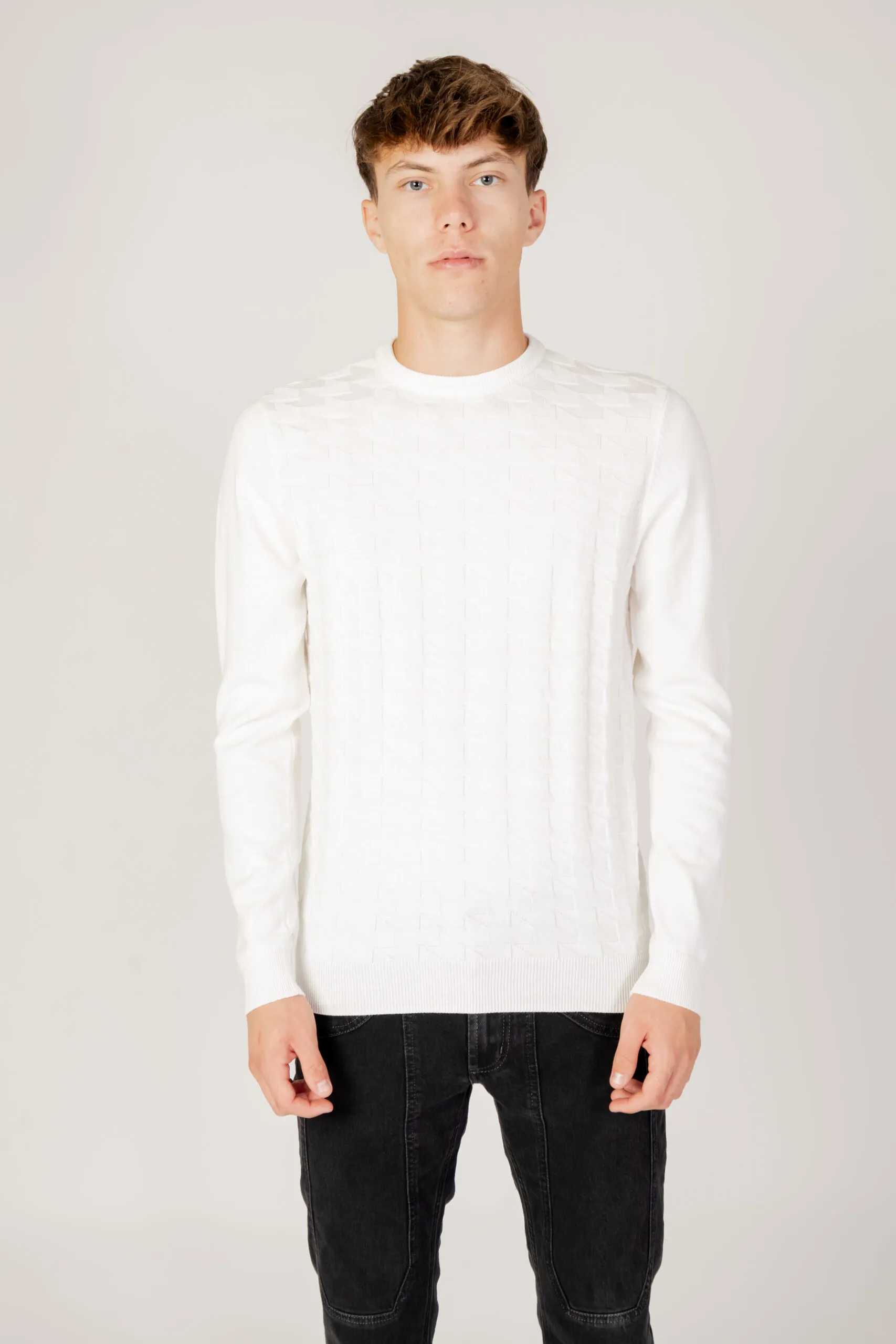 Maglione Antony Morato regular fit in filato Crema