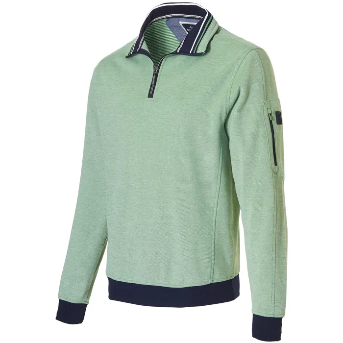 Maglione Baileys con zip a punti strutturati Verde