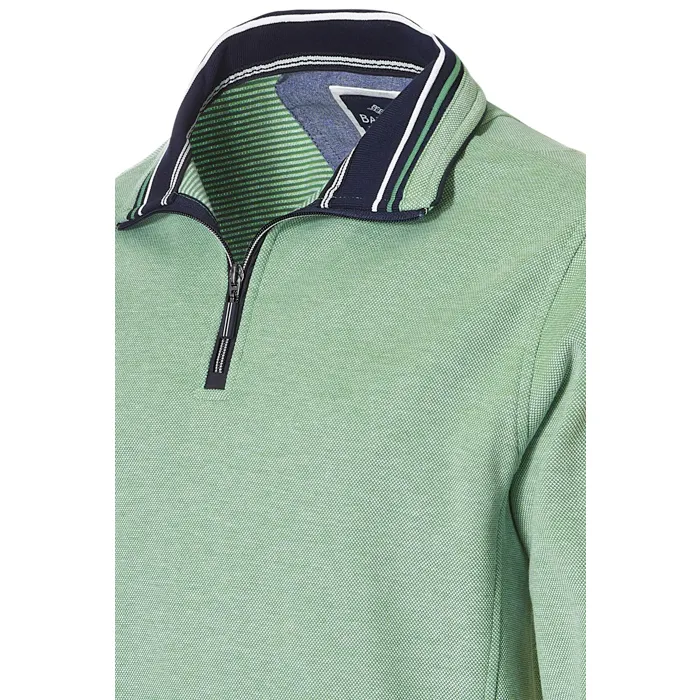 Maglione Baileys con zip a punti strutturati Verde