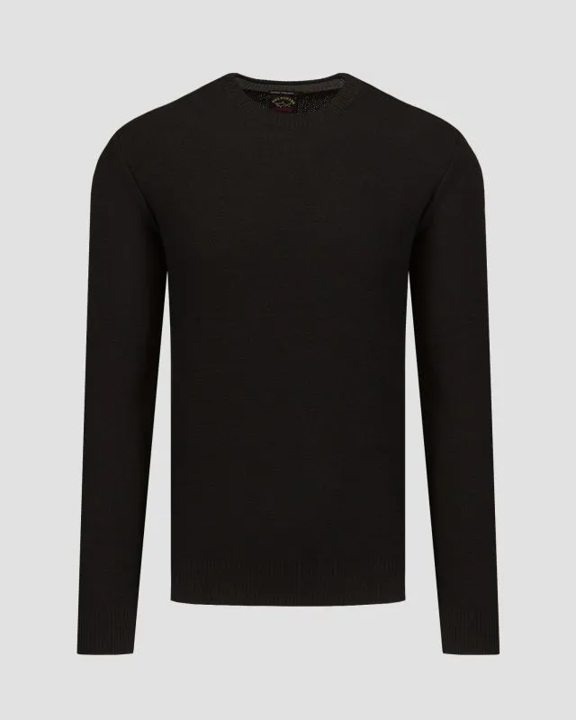 Maglione di lana da uomo Paul&Shark Nero