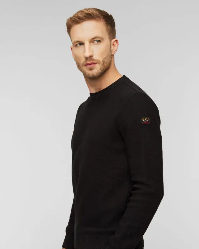 Maglione di lana da uomo Paul&Shark Nero