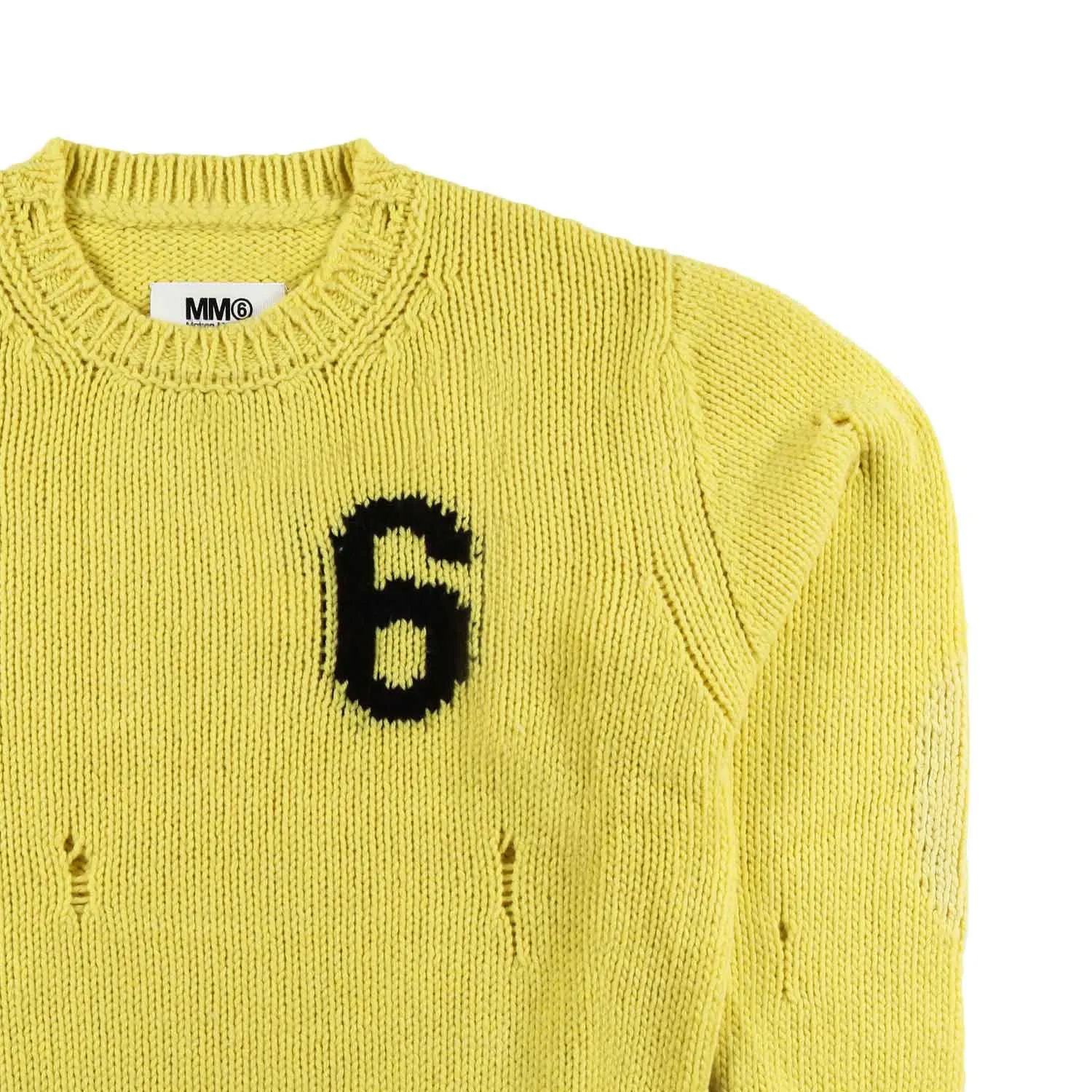 Maglione Giallo Con Logo Nero Bambina E Ragazza