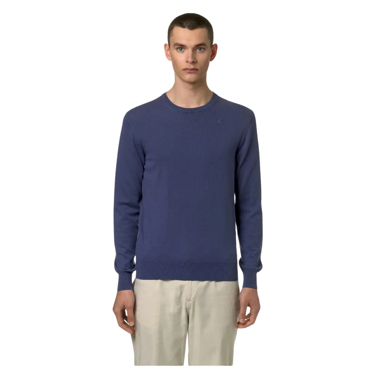 Maglione Uomo K-Way Sebastien Cotton PS Blu Indigo