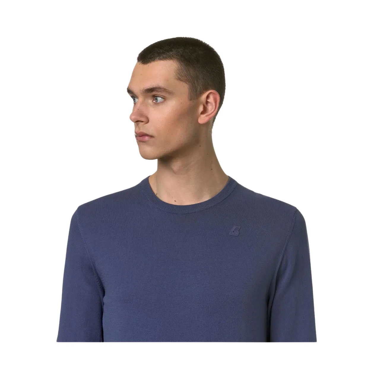 Maglione Uomo K-Way Sebastien Cotton PS Blu Indigo