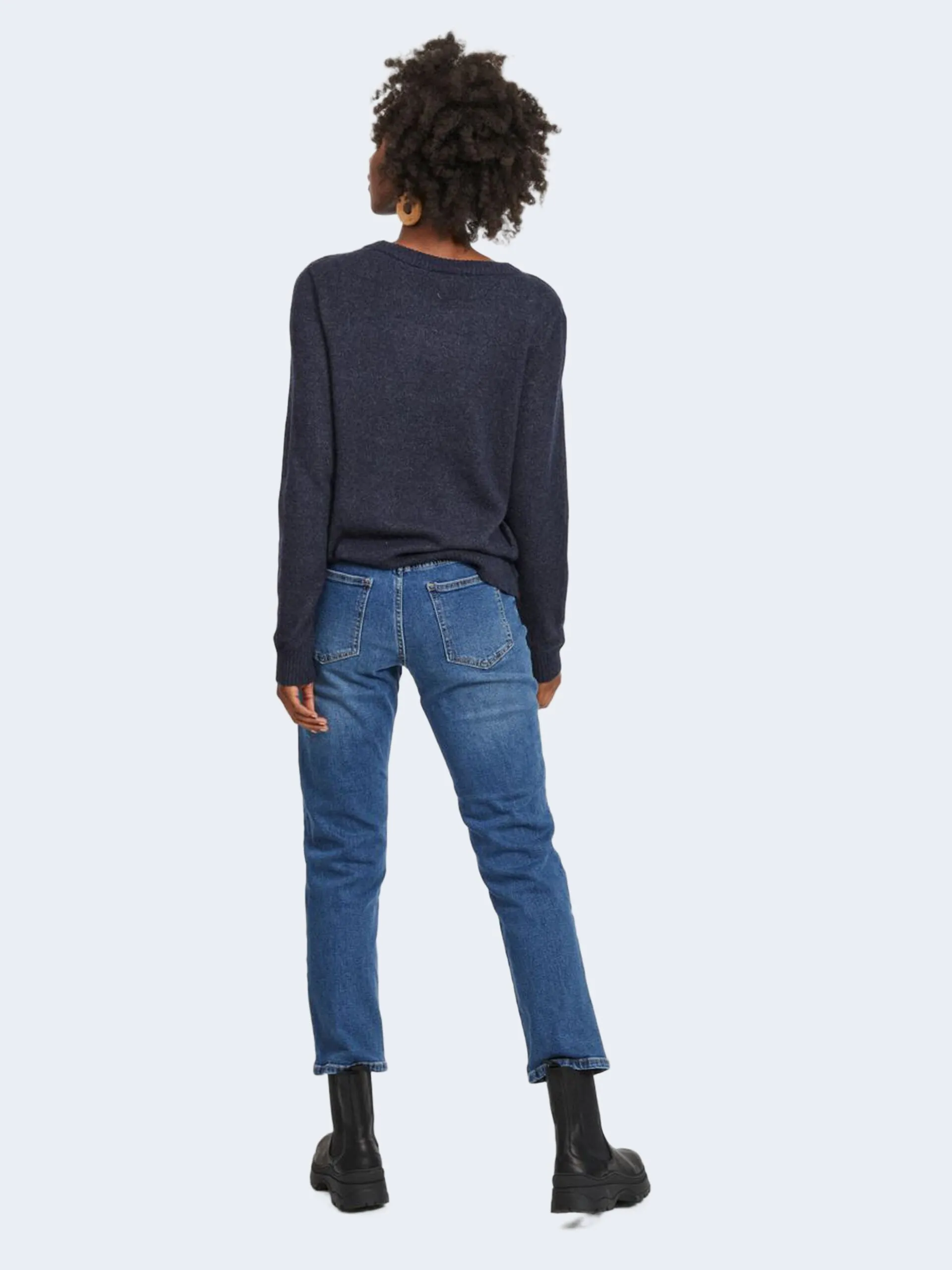 Maglione Vila Clothes VIRIL O-NECK Blue scuro