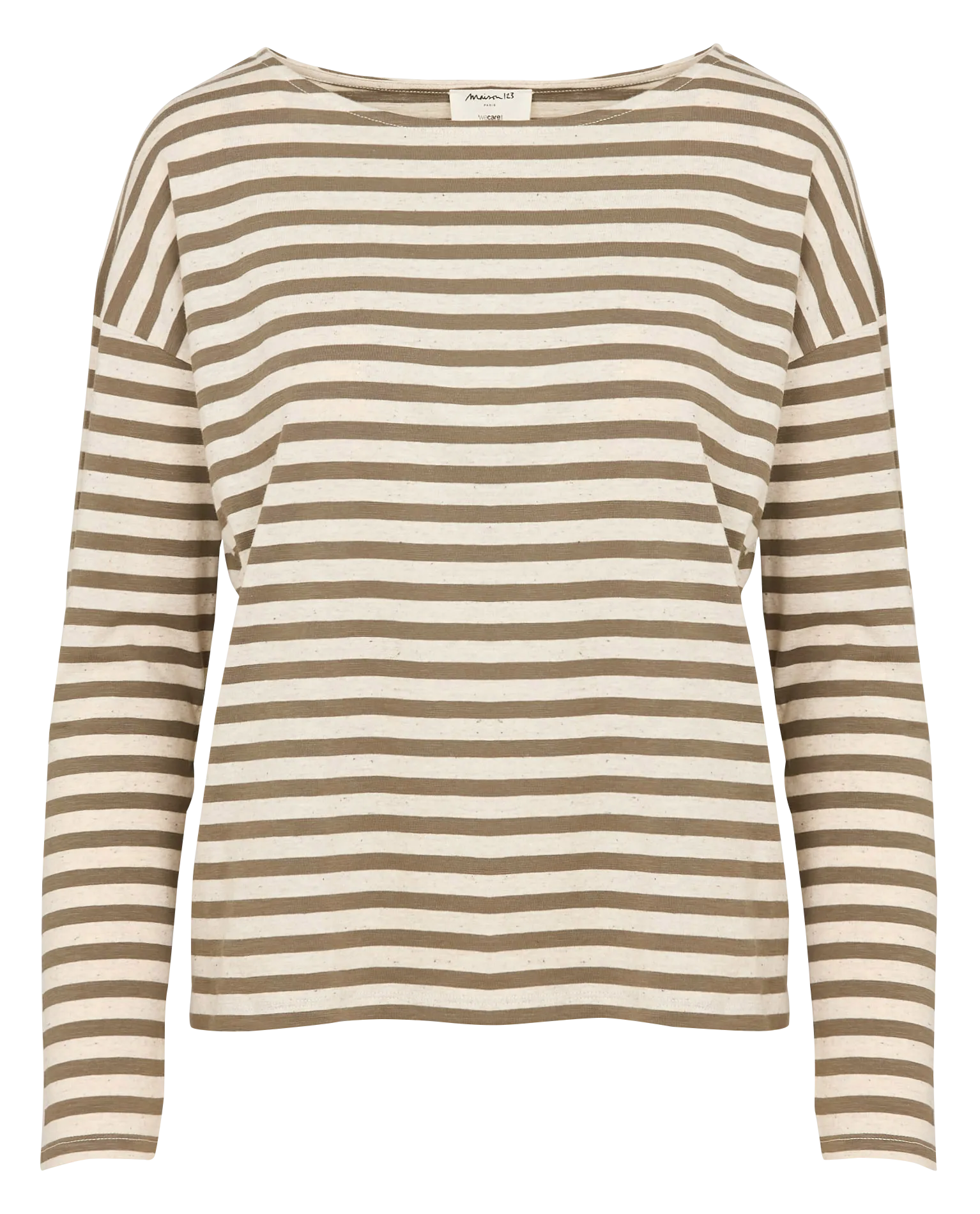  MAISON 123   DAISY - Abito corto collo classico con bottoni in cotone | Verde