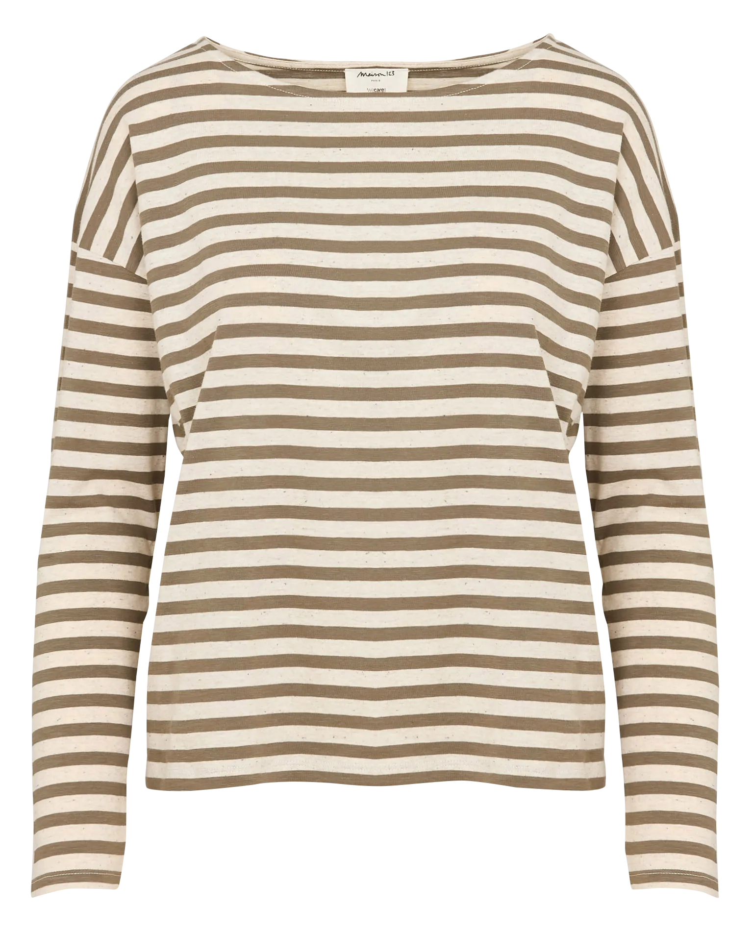  MAISON 123   DAISY - Abito corto collo classico con bottoni in cotone | Verde