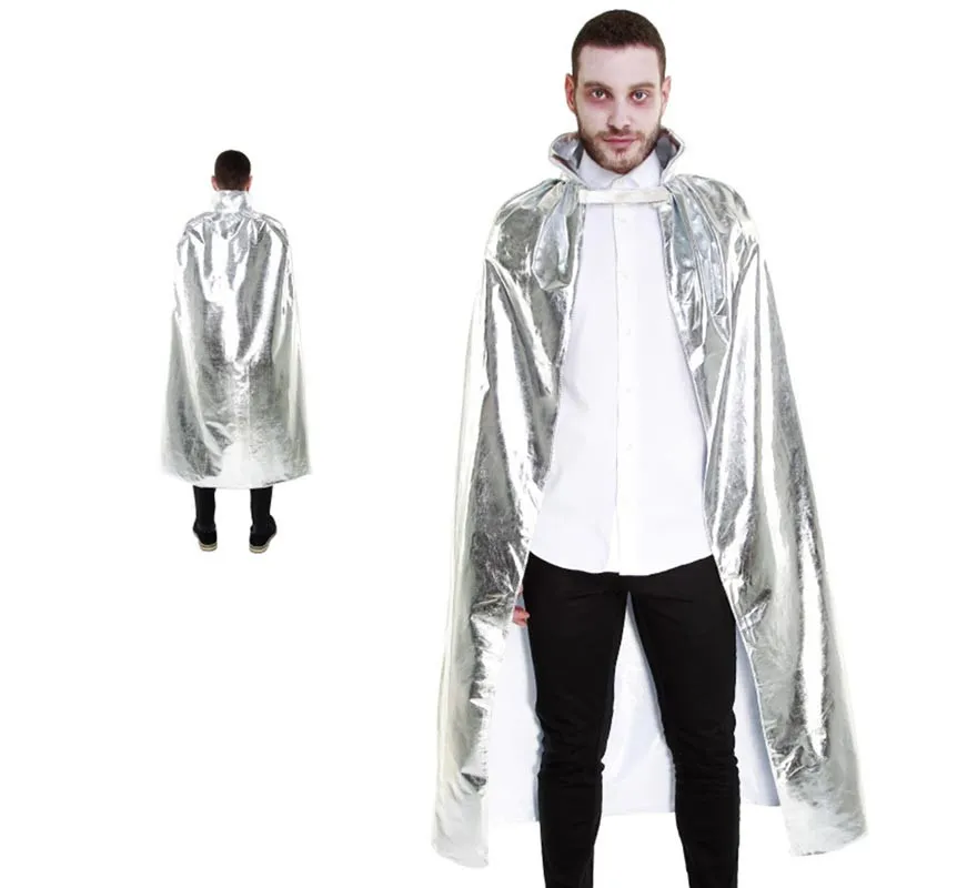 Mantello argento metallizzato da 140 cm