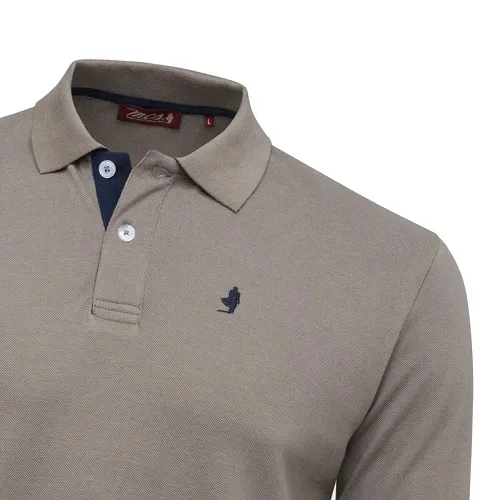 MCS polo uomo manica lunga piquet colore charcoal