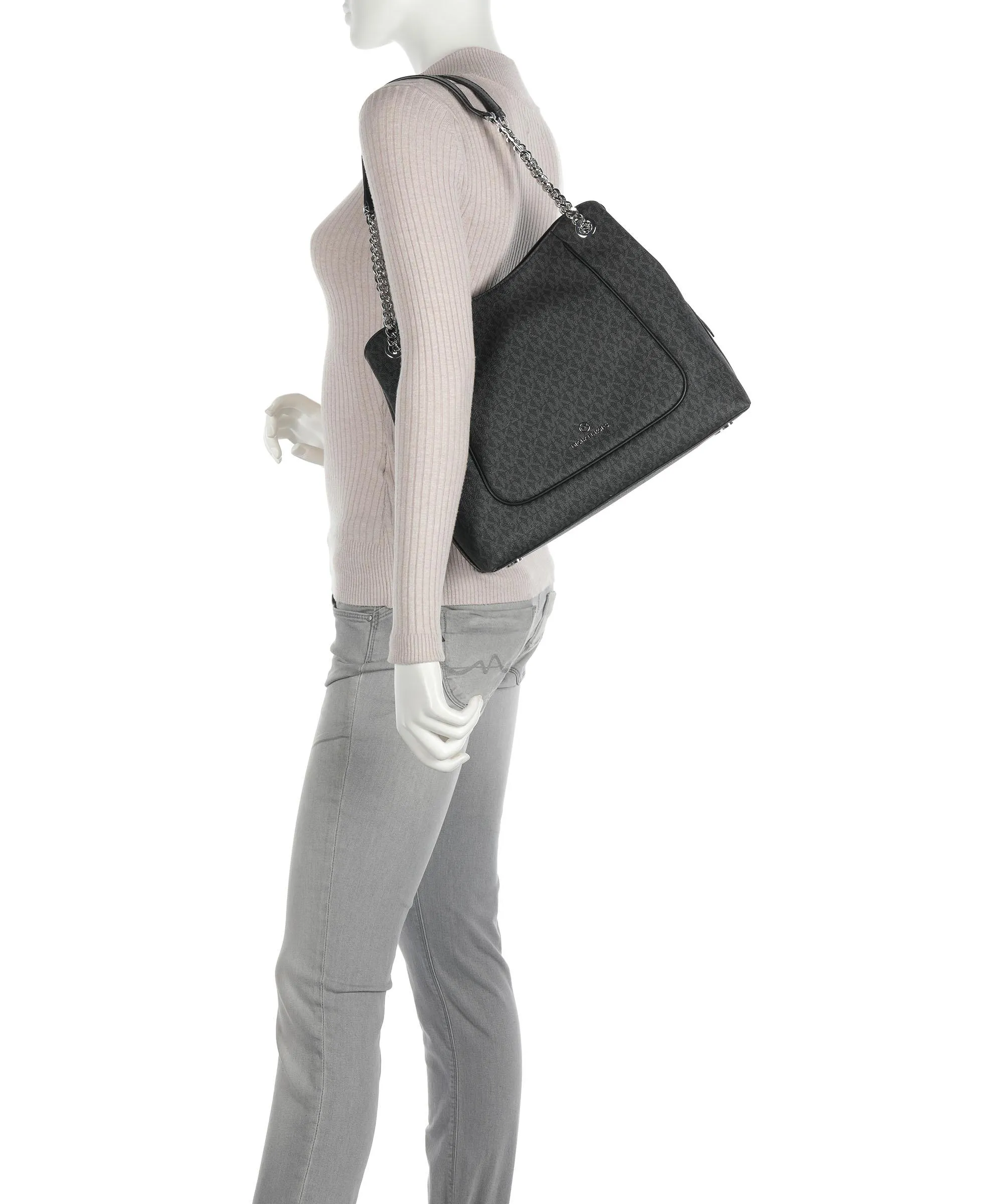  Michael Kors Piper Borsa hobo tela antracite  