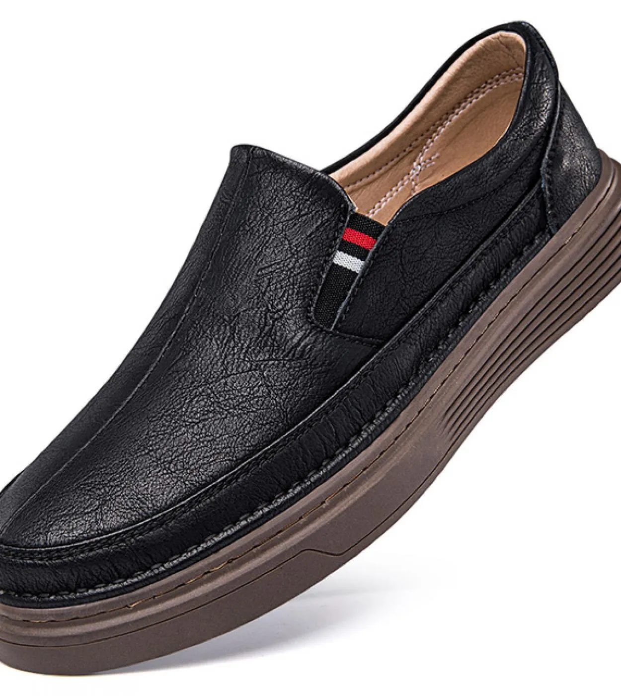 Mocassini con fondo spesso di marca di lusso Scarpe casual da uomo Slip on Scarpe eleganti in pelle Scarpe da uomo ufficiali da