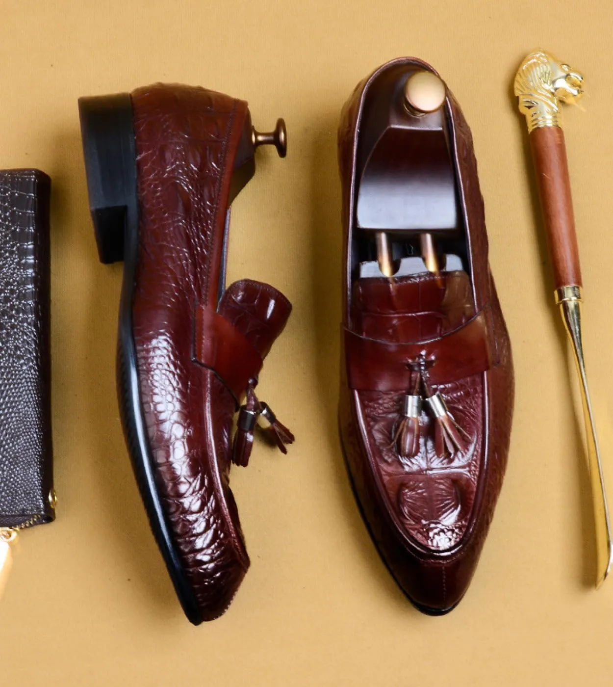 Mocassini da lavoro classici da uomo con motivo a coccodrillo Marchio di lusso Scarpe formali da lavoro fatte a mano di qualità
