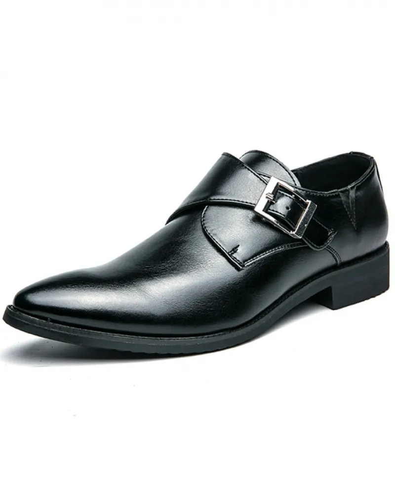 Moda di lusso vestito da ballo scarpe da sposa in pelle verniciata per uomo mocassini con cinturino da monaco marrone nero a pun