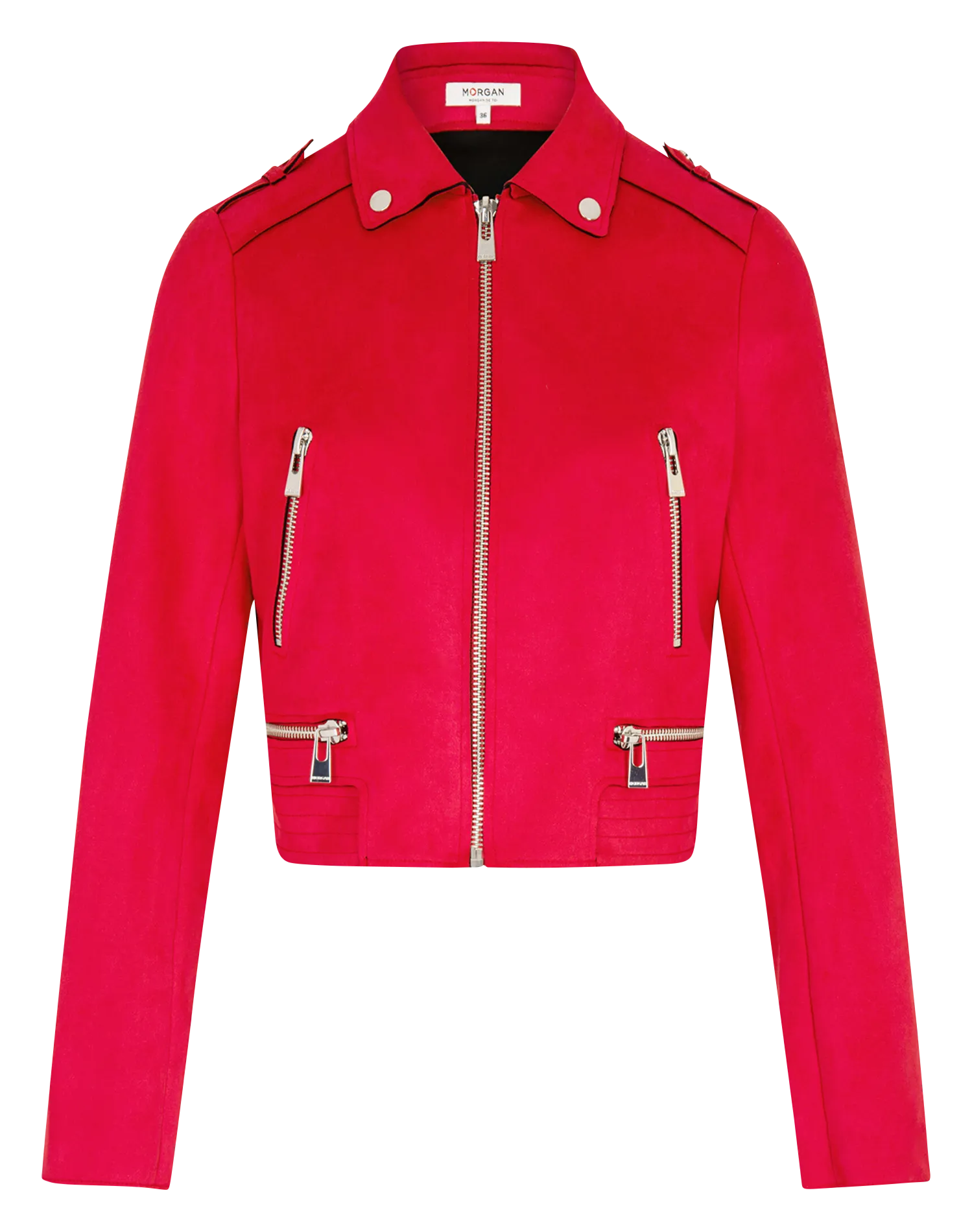  MORGAN   Giacca blazer collo classico effetto scamosciato | Rosa
