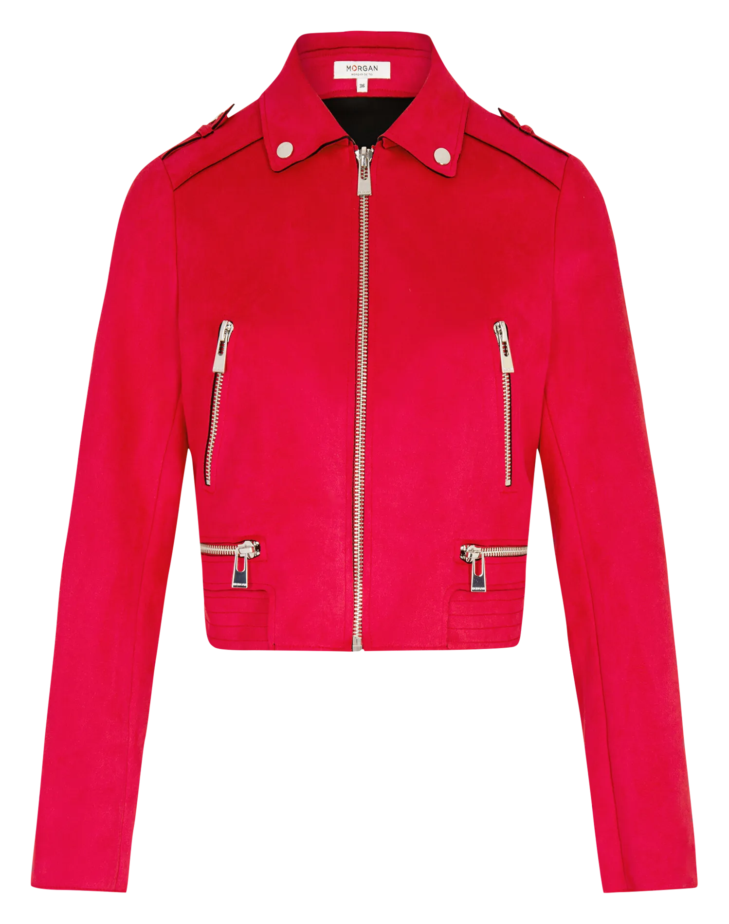  MORGAN   Giacca blazer collo classico effetto scamosciato | Rosa