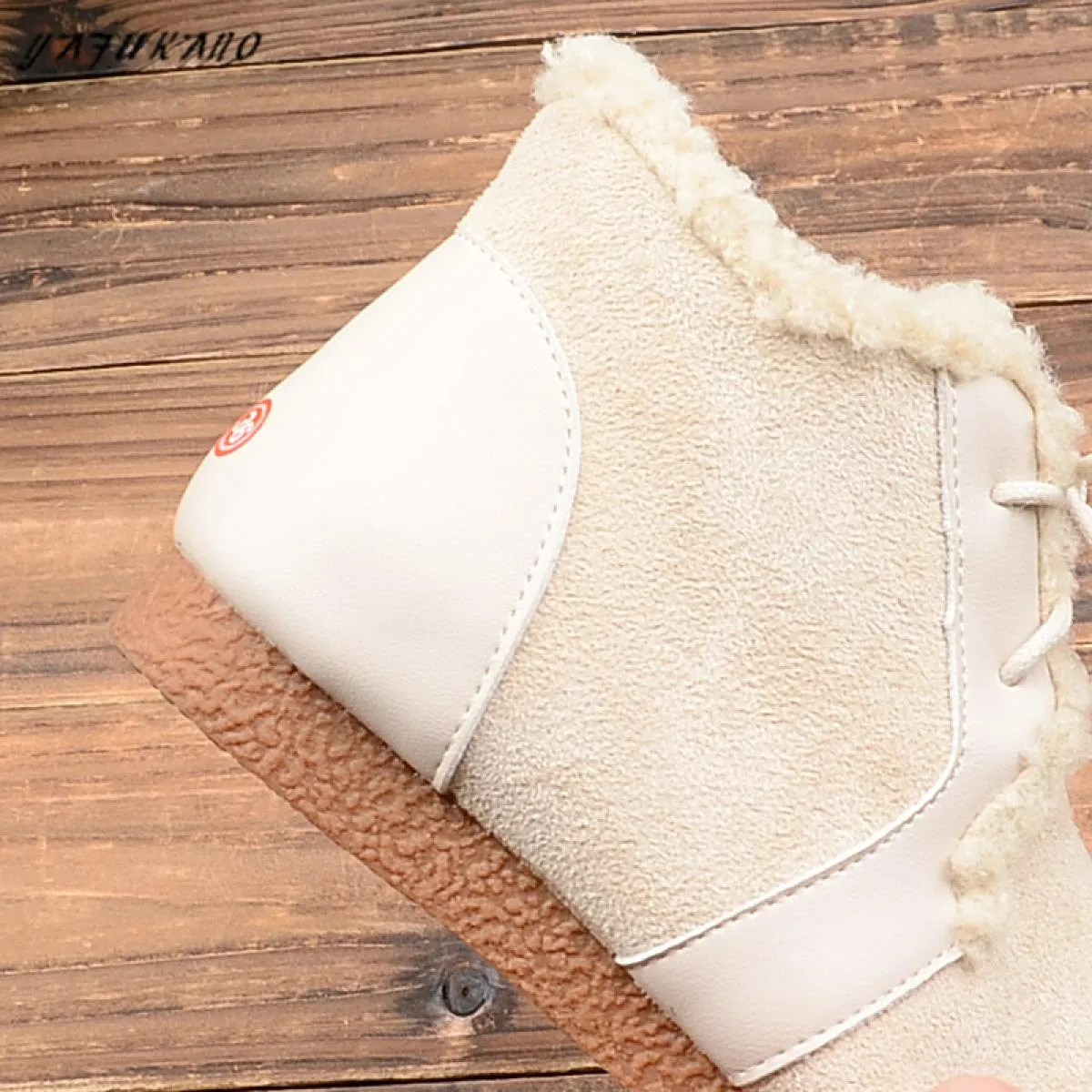 Mori Stivaletti corti con suola morbida retrò Stivali da donna casual Stivaletti piatti con testa tonda Stivali da donna caldi c