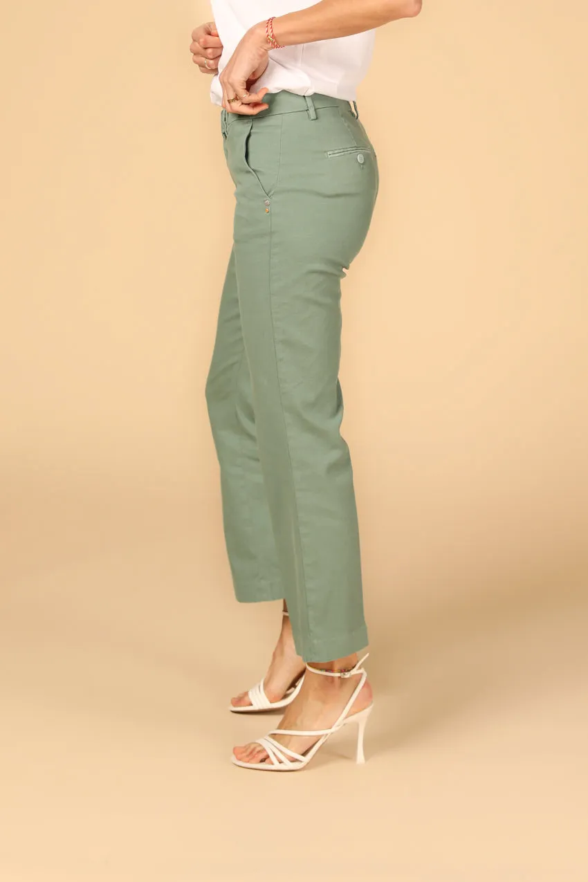 New York Trumpet pantalon chino femme en piquet de coton et tencel slim