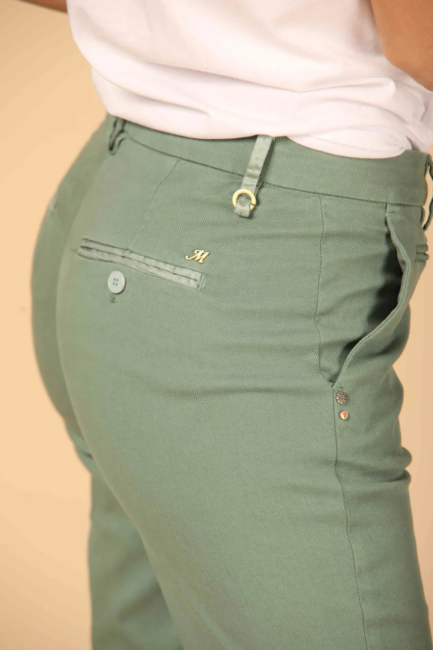 New York Trumpet pantalon chino femme en piquet de coton et tencel slim