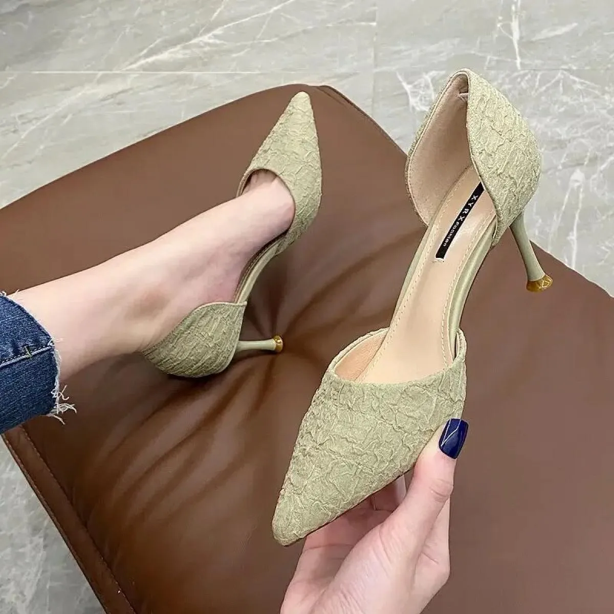Novità Scarpe a punta con tacco a spillo Tacchi alti da donna Scarpe con tacco Scarpe da donna Mocassini da donna Scarpe
