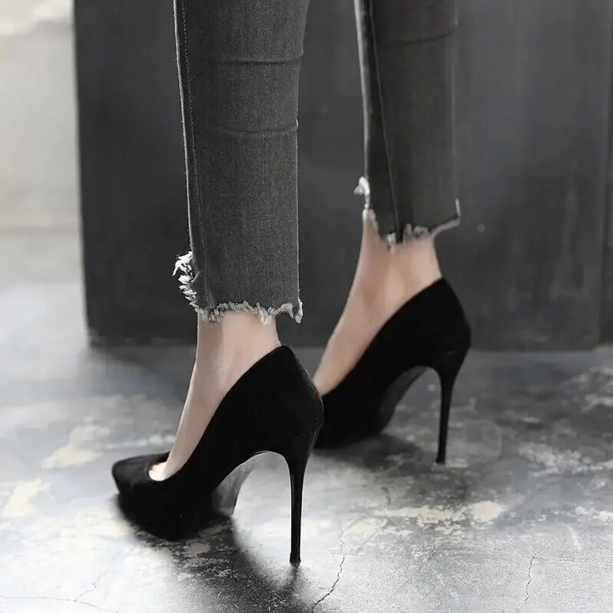 Novità Scarpe a punta con tacco a spillo Tacchi alti da donna Scarpe con tacco Scarpe da donna Mocassini da donna Scarpe