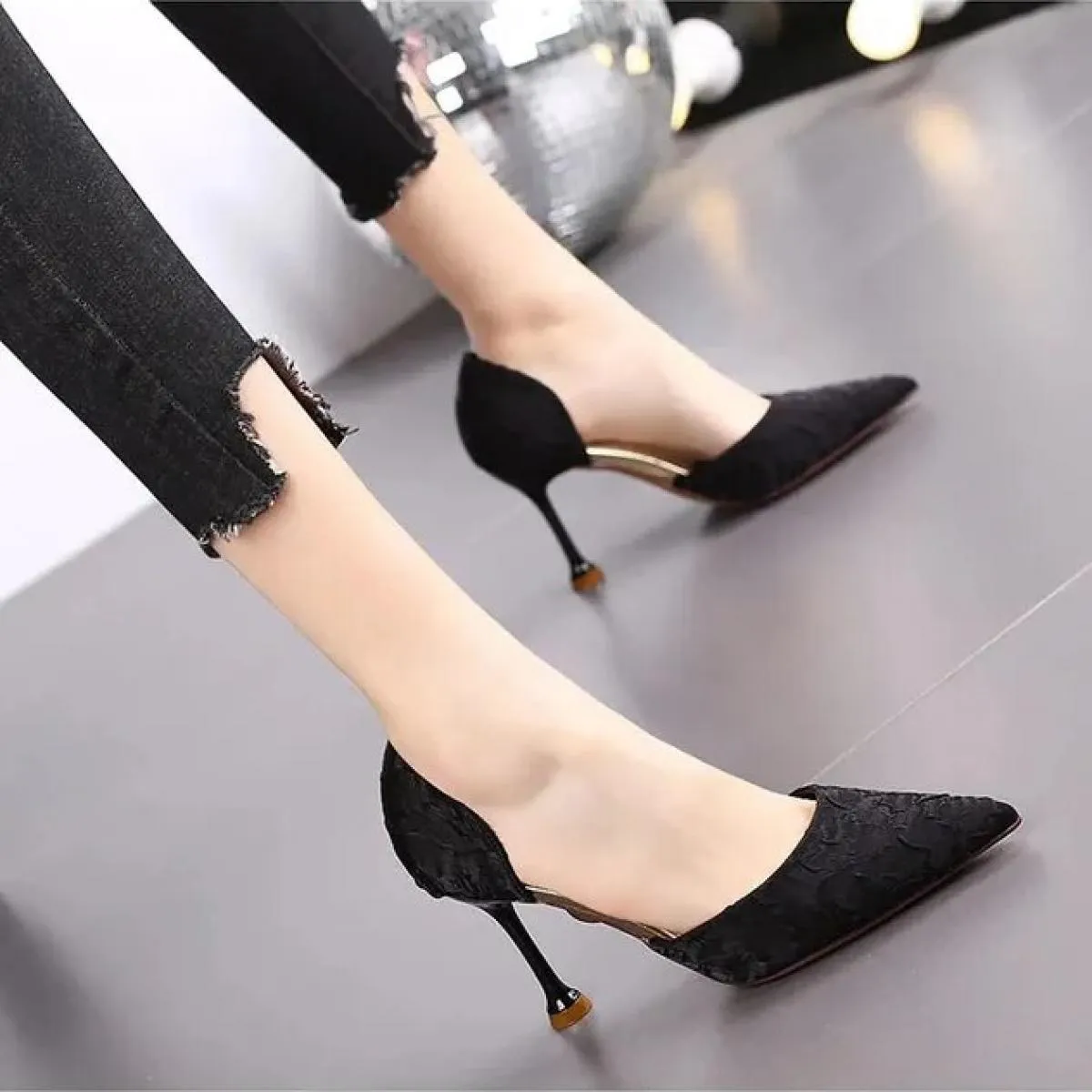 Novità Scarpe a punta con tacco a spillo Tacchi alti da donna Scarpe con tacco Scarpe da donna Mocassini da donna Scarpe
