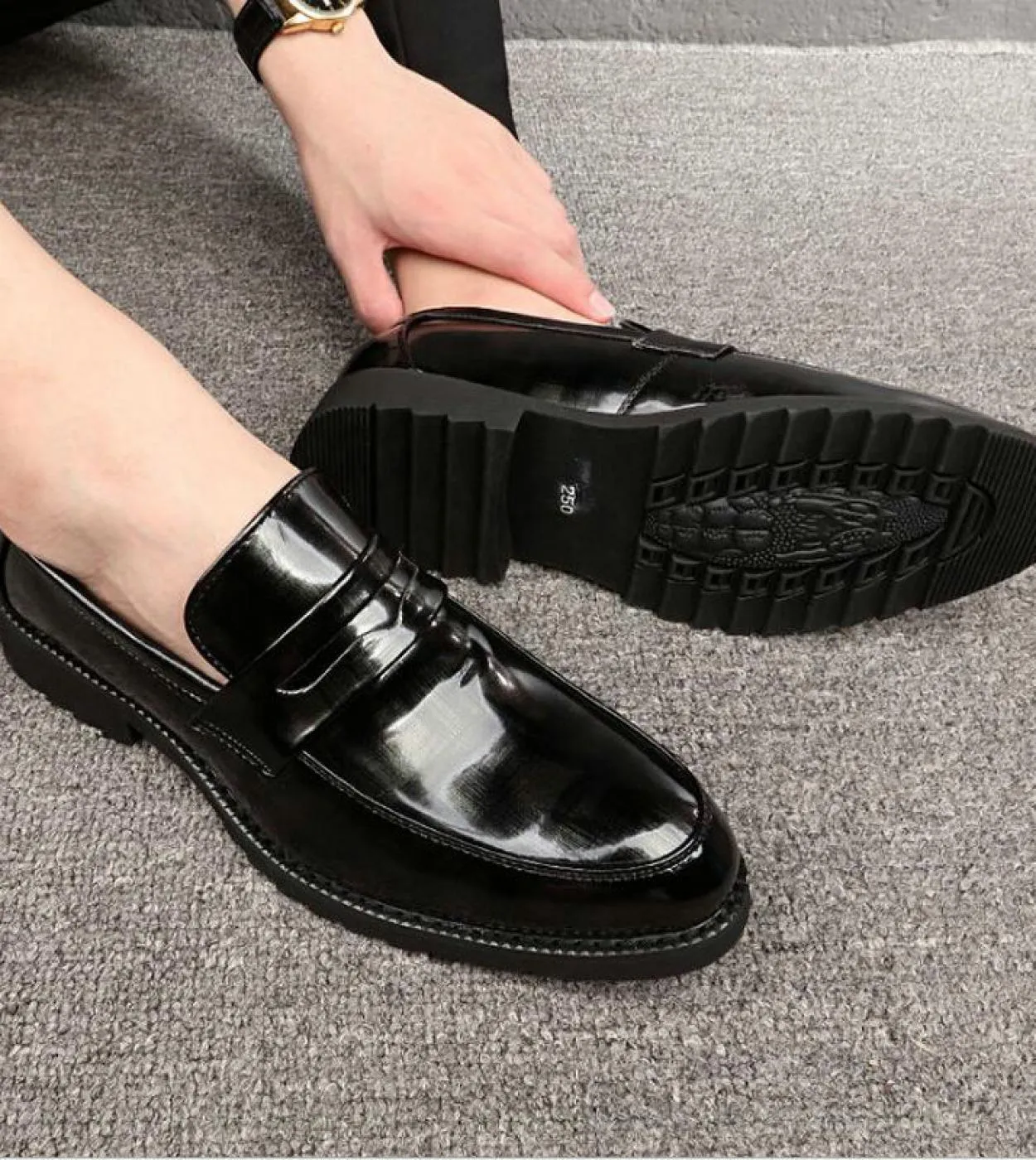 Nuovi mocassini da uomo in pelle Business Office Scarpe da sposa Scarpe da uomo da uomo Mocassino da sposa Calzature da festa Sc