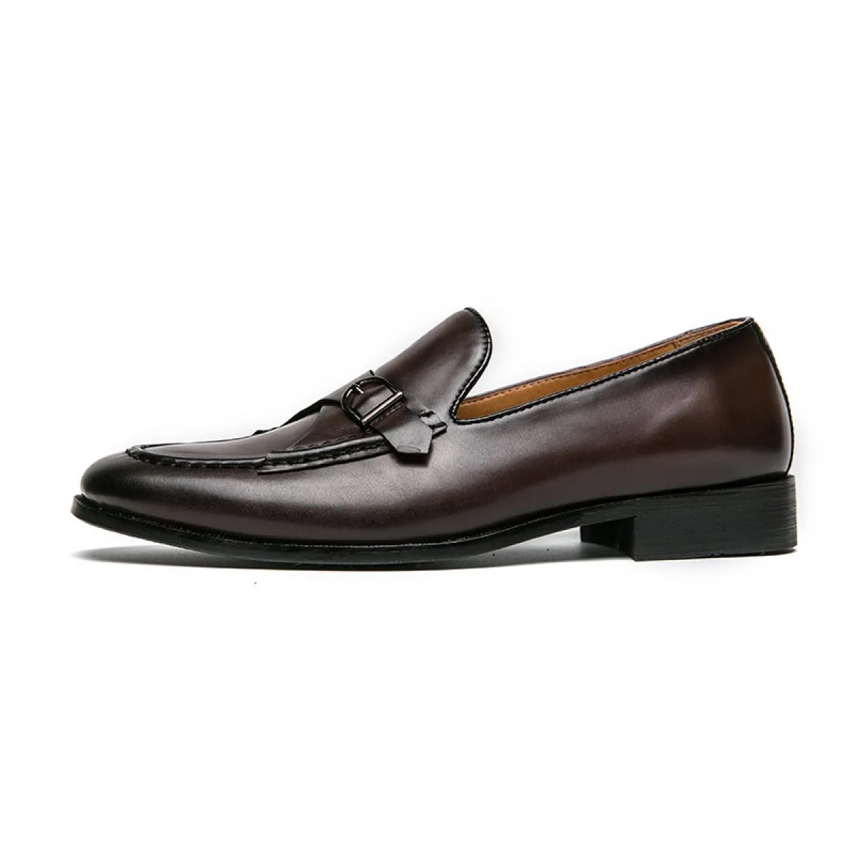 Nuovi mocassini marroni da uomo con punta quadrata e scarpe formali da uomo fatte a mano da lavoro taglia 38 46 Spedizione gratu
