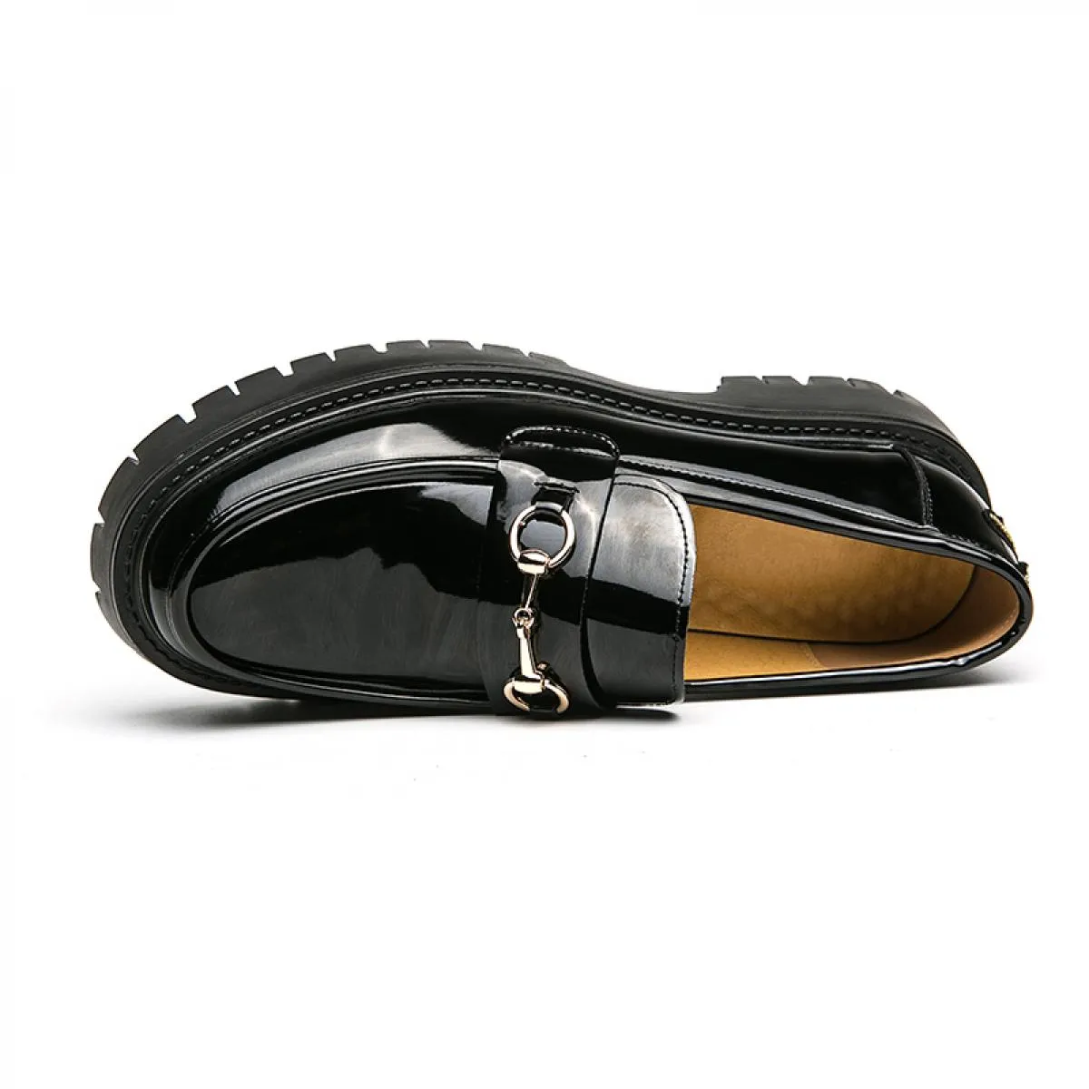 Nuovi mocassini neri da uomo in pelle verniciata punta tonda slip on scarpe da uomo formali da sposa taglia business 38 45