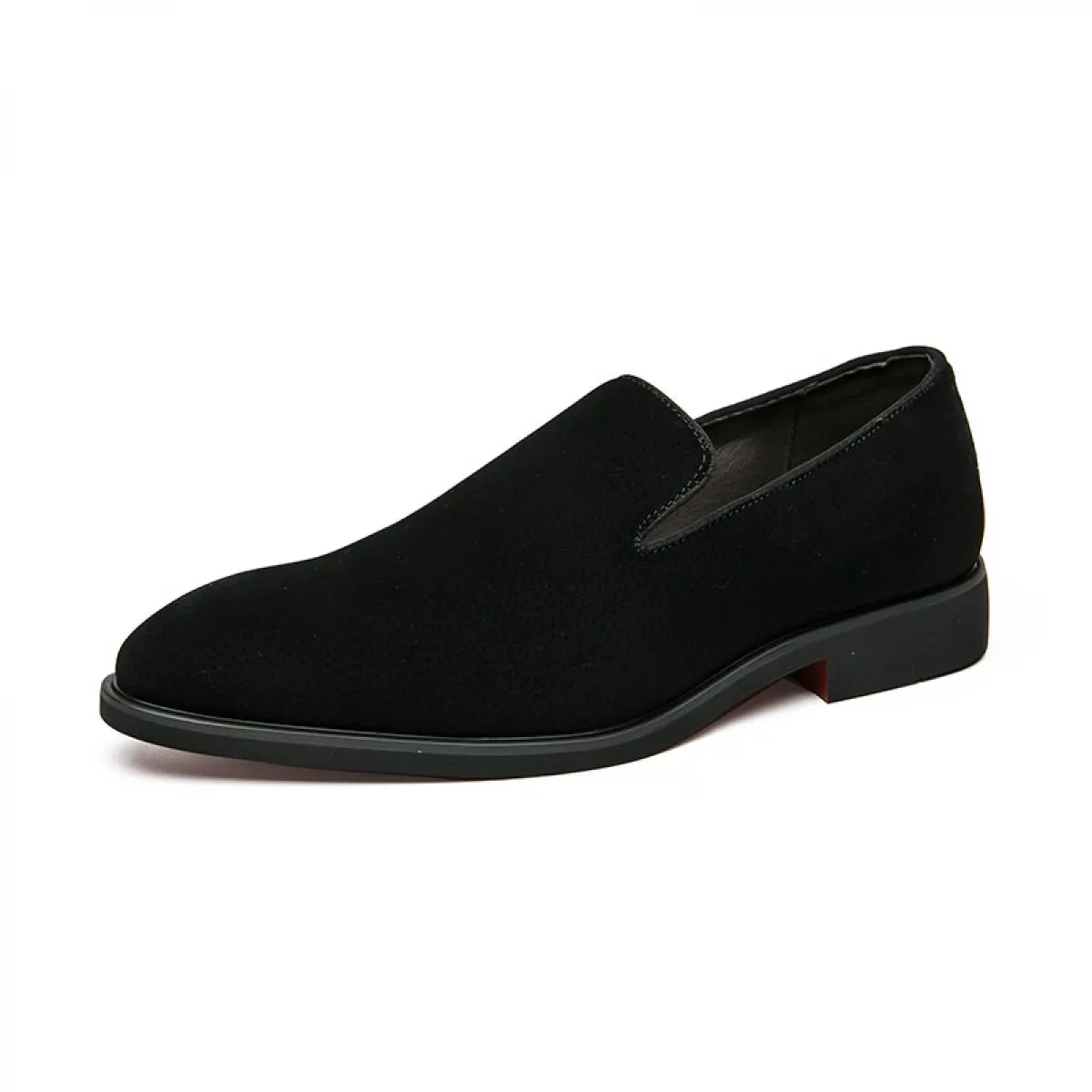 Nuovi mocassini neri da uomo suola rossa punta tonda marrone giallo scarpe formali da uomo affari fatti a mano taglia 38 46 sped