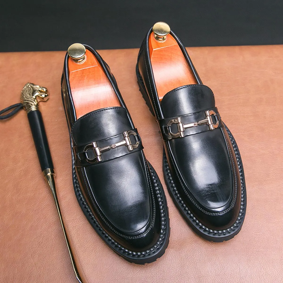 Nuovi mocassini neri da uomo traspiranti slip on scarpe da lavoro solide fatte a mano spedizione gratuita taglia 38 44 scarpe el