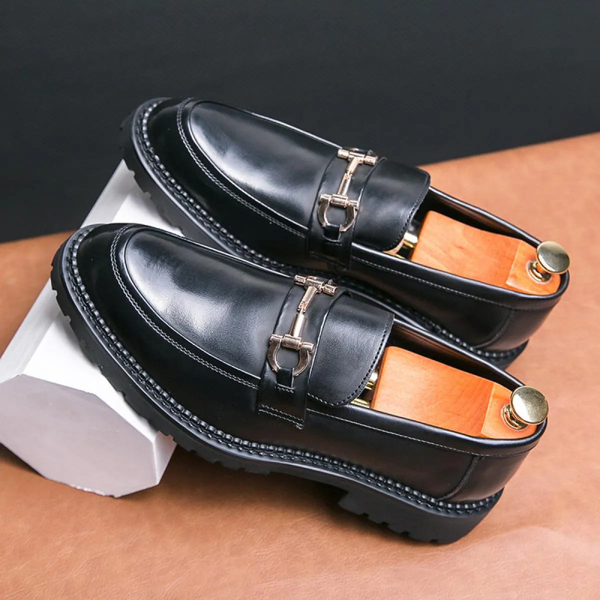 Nuovi mocassini neri da uomo traspiranti slip on scarpe da lavoro solide fatte a mano spedizione gratuita taglia 38 44 scarpe el