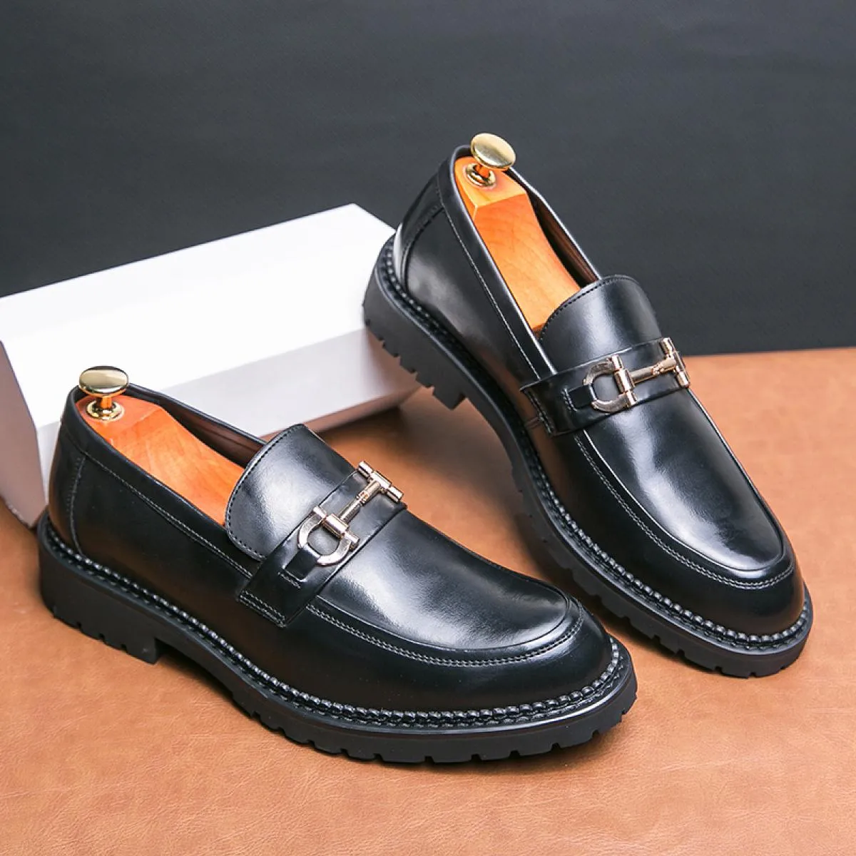 Nuovi mocassini neri da uomo traspiranti slip on scarpe da lavoro solide fatte a mano spedizione gratuita taglia 38 44 scarpe el