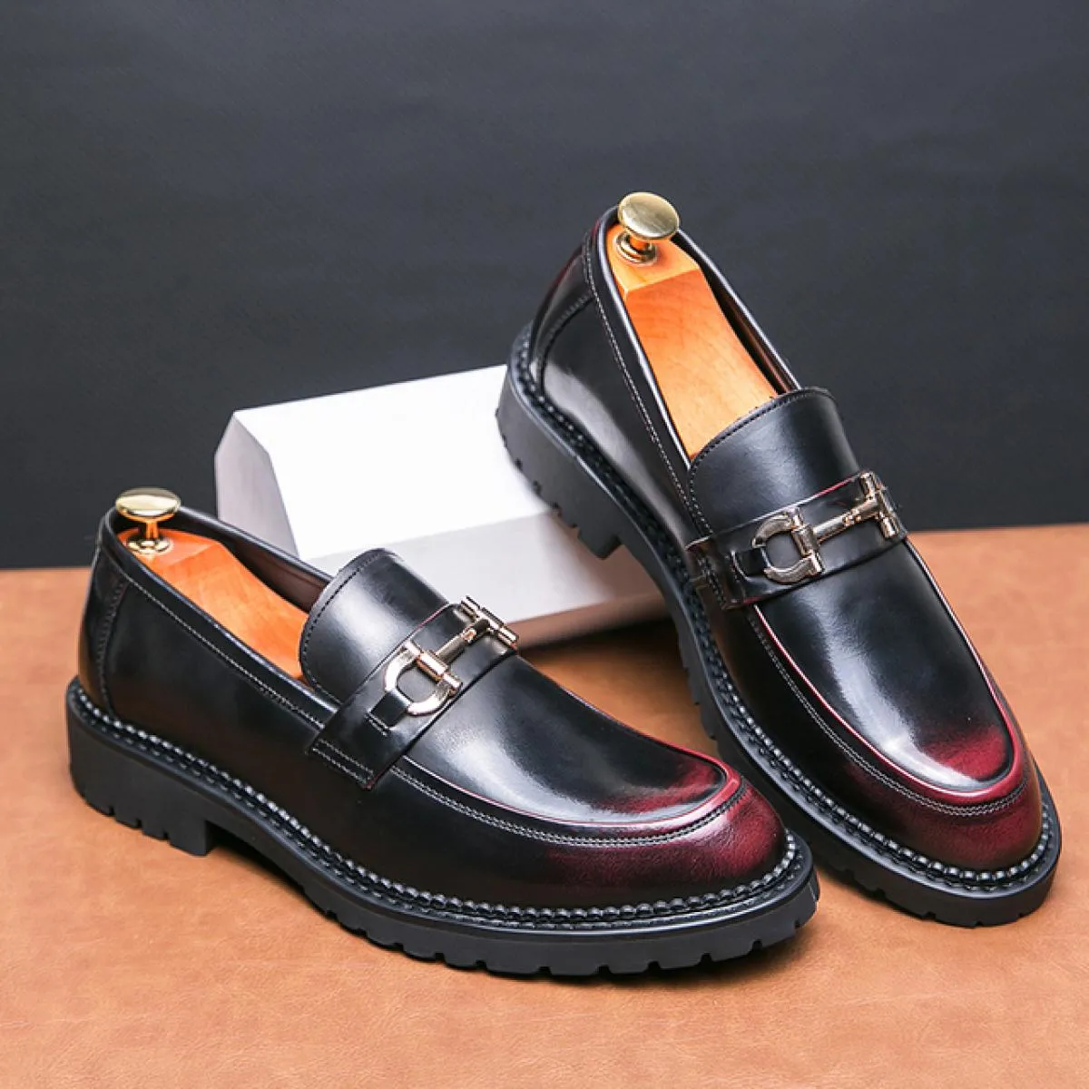 Nuovi mocassini neri da uomo traspiranti slip on scarpe da lavoro solide fatte a mano spedizione gratuita taglia 38 44 scarpe el