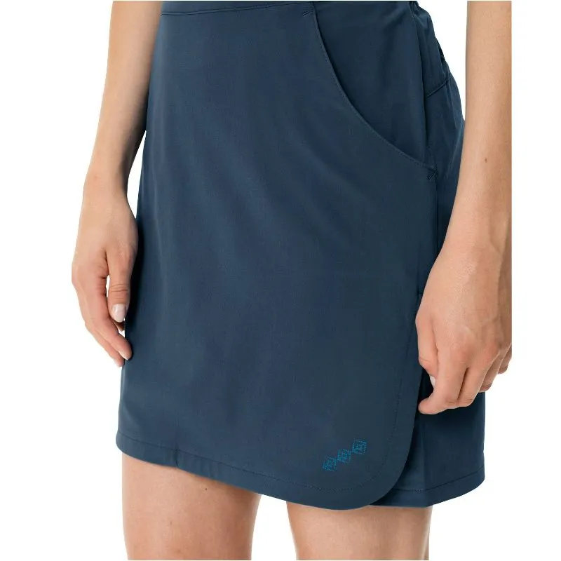 Pantaloncini/gonna da trekking da donna Vaude Skomer Skort IV (mare scuro)