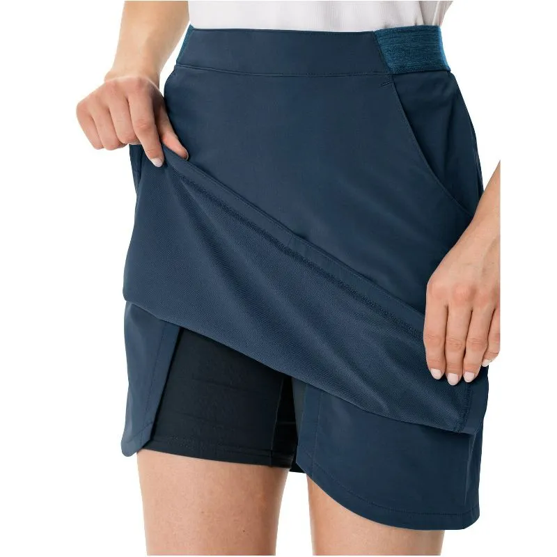 Pantaloncini/gonna da trekking da donna Vaude Skomer Skort IV (mare scuro)