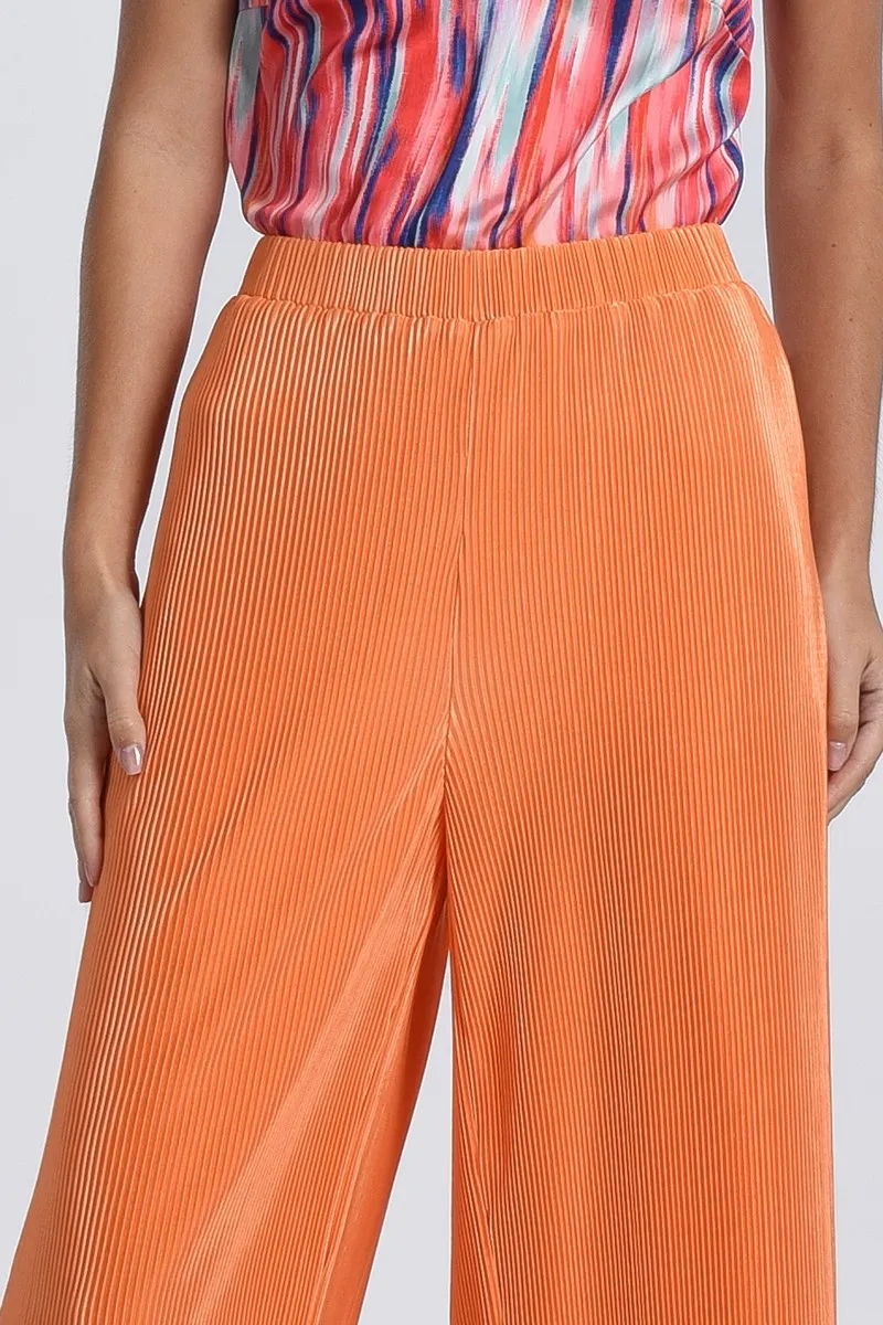 Pantalone donna plissé MW108 arancio