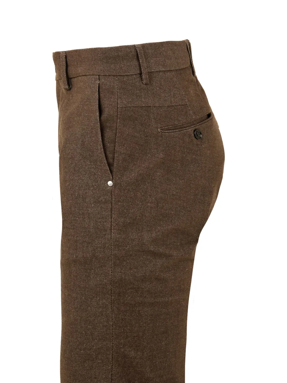 Pantalone dritto marrone da Uomo Lione Micro