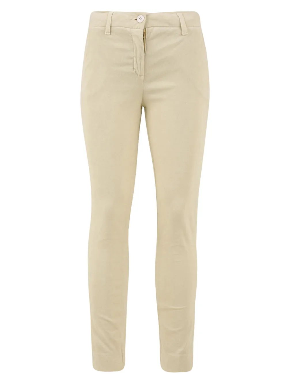 Pantalone in cotone aderente da Donna bianco