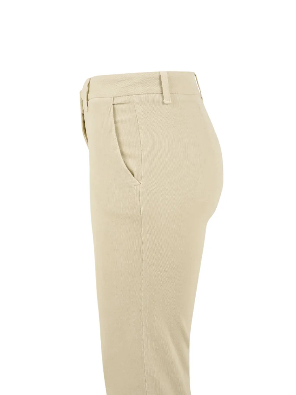 Pantalone in cotone aderente da Donna bianco