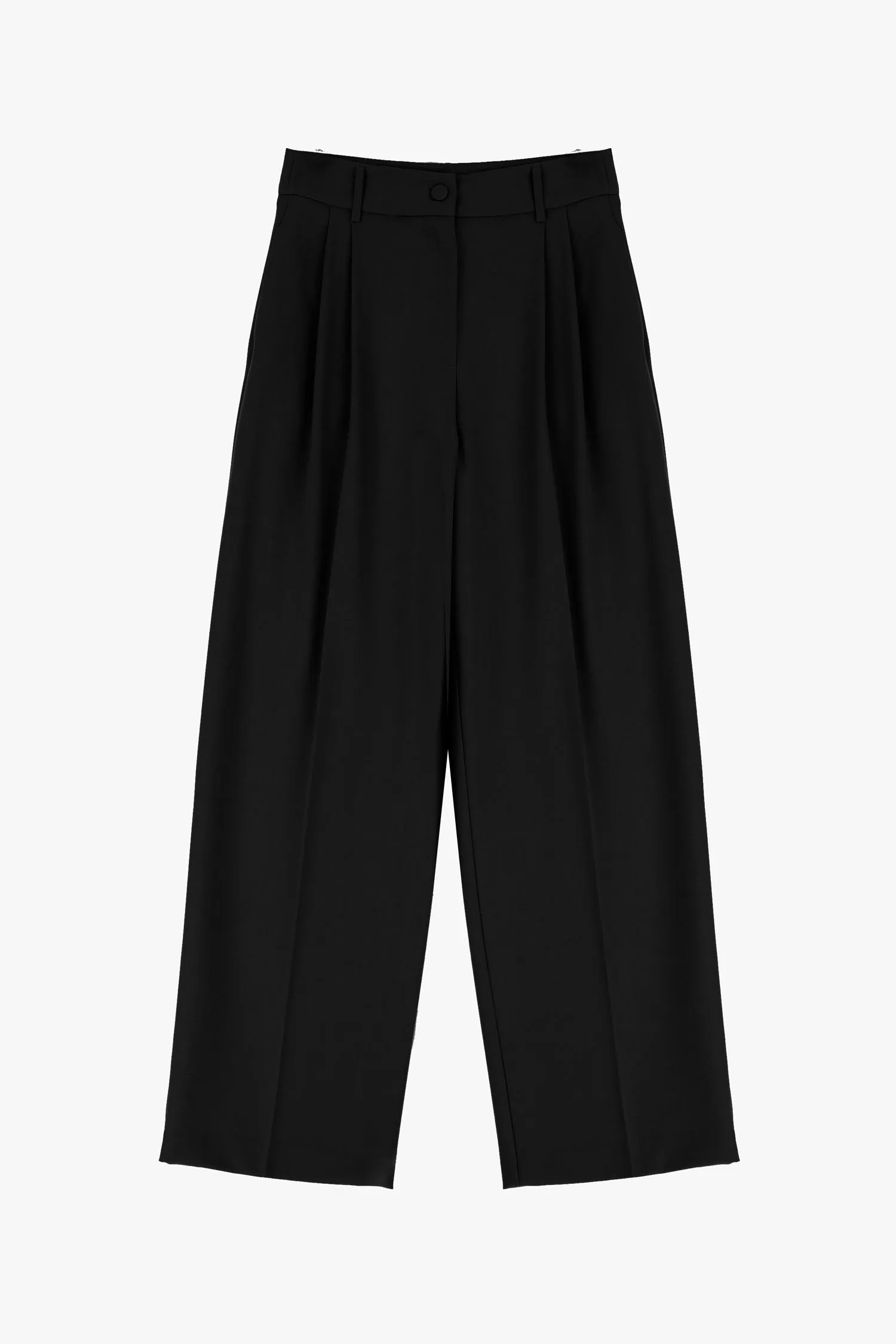   Pantaloni ampi con pieghe sartoriali     
