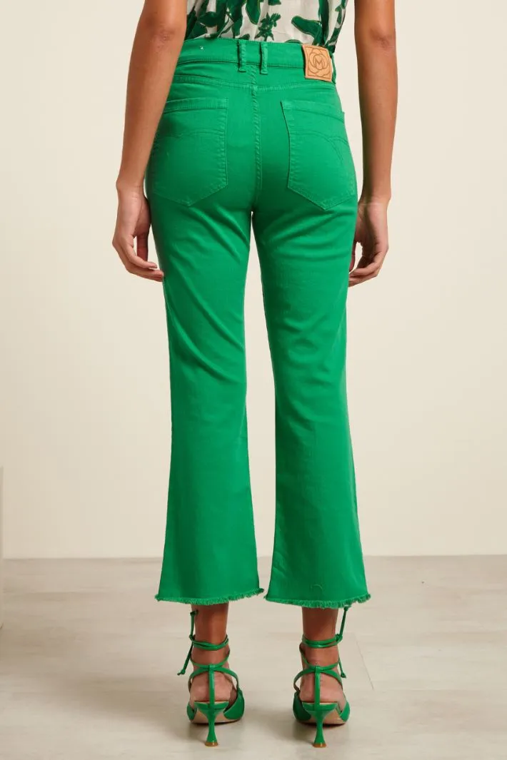 Pantaloni flare cropped