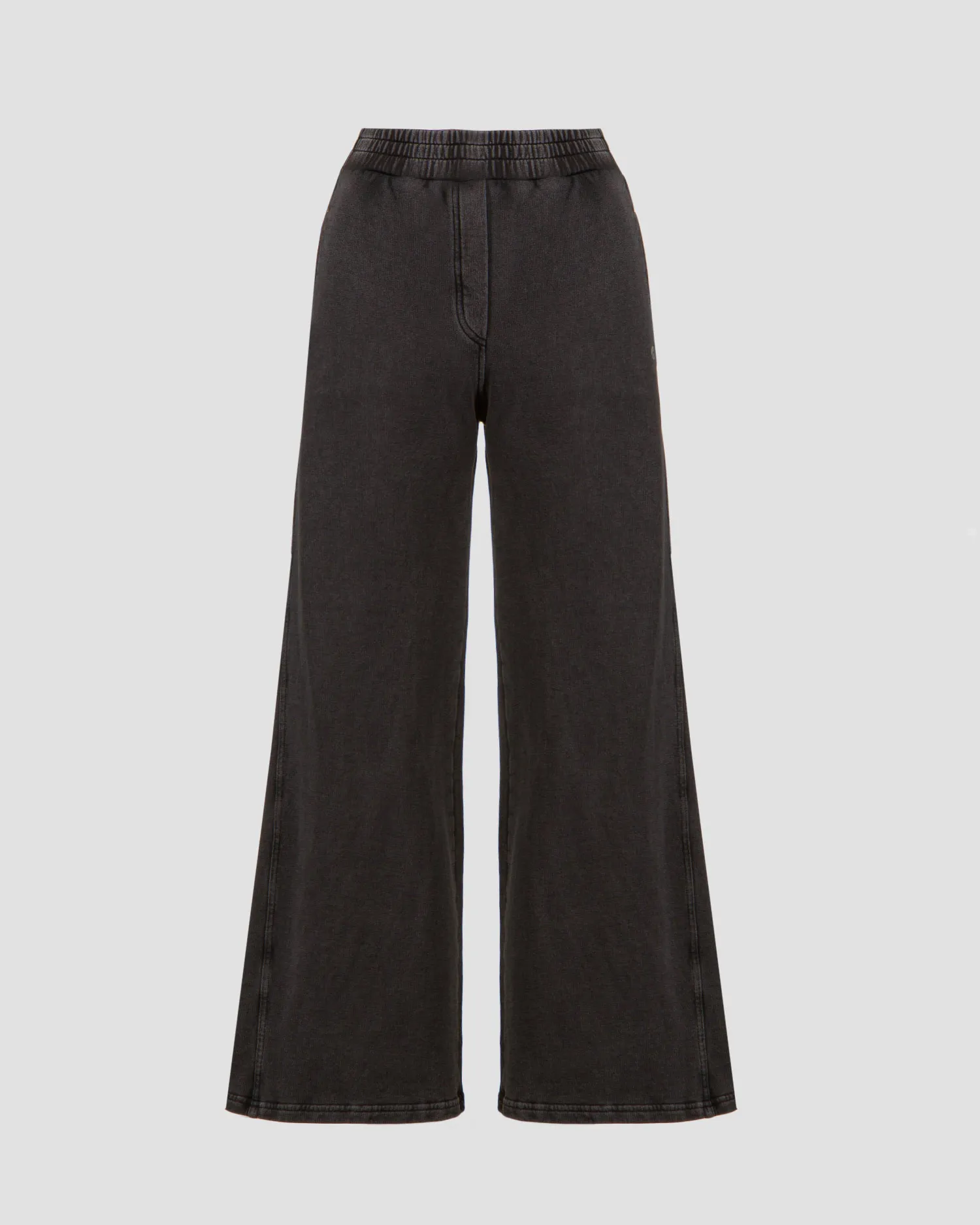 Pantaloni neri con gambe larghe da tuta da donna Deha D02815-10009