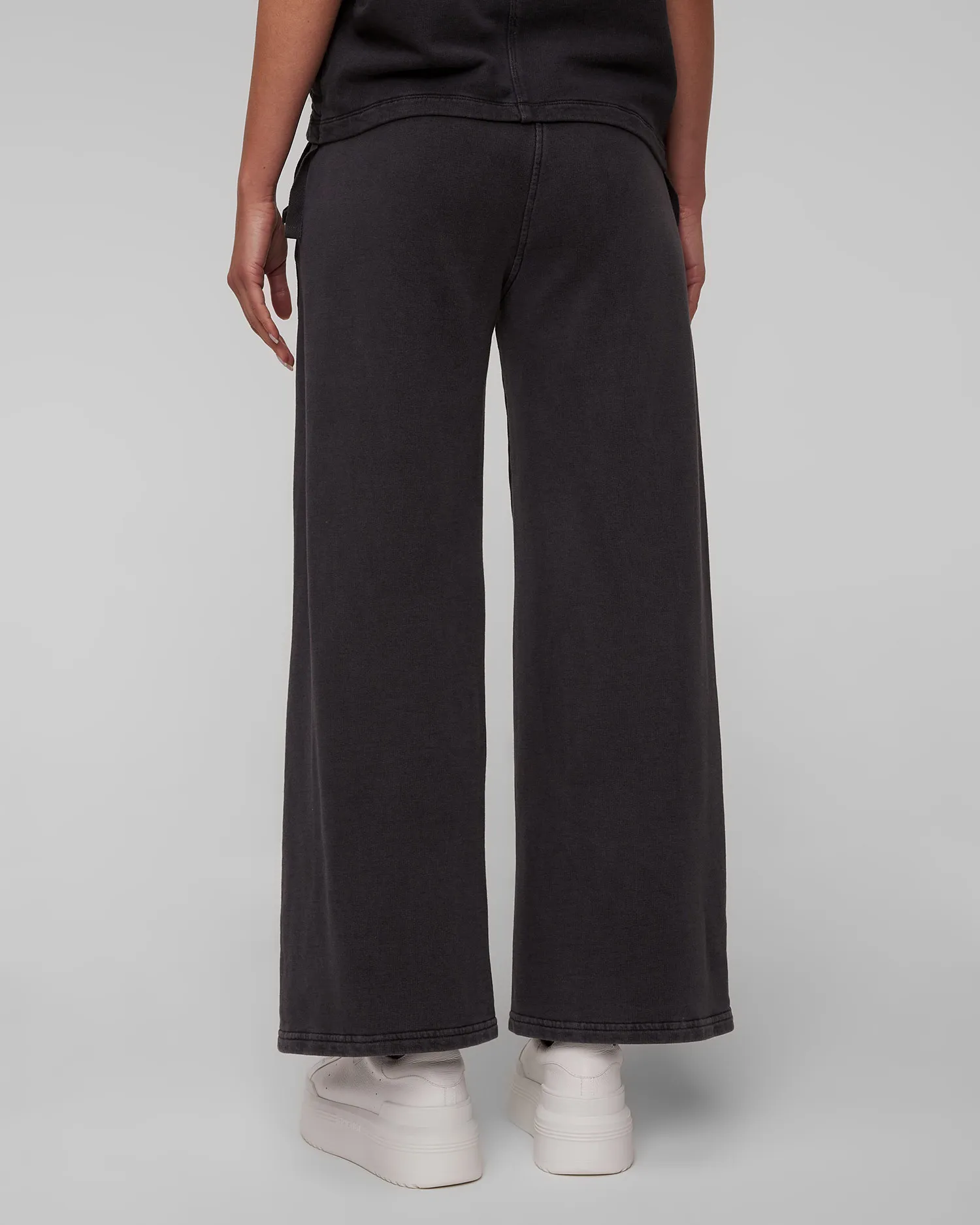 Pantaloni neri con gambe larghe da tuta da donna Deha D02815-10009